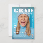 Modernes Grad Party Magazine Graduate Abschluss Einladung (Vorderseite)