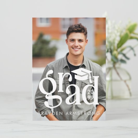 Modernes GRAD Typ 2 Foto Weißes Overlay Ankündigung (Stehend Vorderseite)