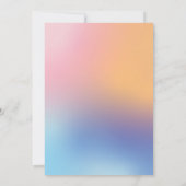 Modernes Gradient Aura Rainbow Grad Party laden ei Einladung (Rückseite)