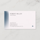 Modernes Gradient Blur Noise Letter Grau Blue Visitenkarte (Rückseite)