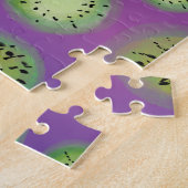 Modernes Gradient und Kiwi Frucht Lila Puzzle (Seite)