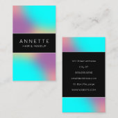 Modernes Gradientenminimalitätsblau lila Visitenkarte (Vorne/Hinten)