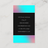 Modernes Gradientenminimalitätsblau lila Visitenkarte (Rückseite)