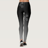 Modernes Gradientenschwarz-grau-Training Leggings (Rückseite)