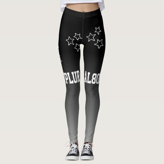 Modernes Gradientenschwarz-grau-Training Leggings (Vorderseite)