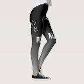 Modernes Gradientenschwarz-grau-Training Leggings (Rechts)