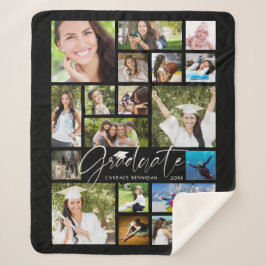 Modernes GRADUATE 19 Foto Collage Script schwarz Sherpadecke