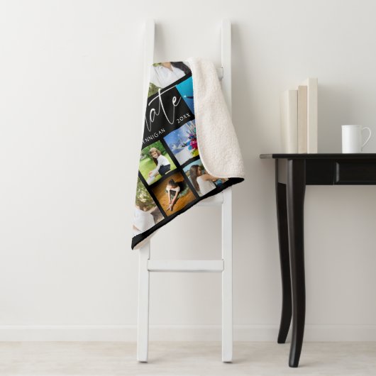 Modernes GRADUATE 19 Foto Collage Script schwarz Sherpadecke (Beispiel)