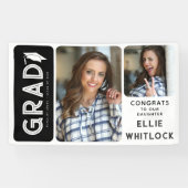 Modernes Graduate 2 Foto Graduation Banner (Horizontal)