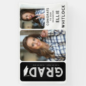 Modernes Graduate 2 Foto Graduation Banner (Vertikal)