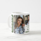 Modernes Graduate 3 Foto Abschluss Keepake-Geschen Kaffeetasse (Vorderseite Links)