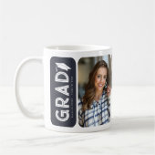 Modernes Graduate 3 Foto Abschluss Keepake-Geschen Kaffeetasse (Links)