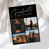 Modernes Graduate 4 Fotos Abschluss Ankündigung