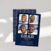 Modernes Graduate 4x Foto Collage GRAD Party Einladung