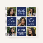 Modernes Graduate 5 Foto Abschluss GuestBook Notizblock (Vorderseite)