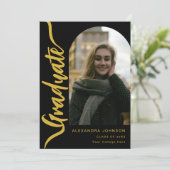 Modernes Graduate Arch Foto Script Ankündigung (Stehend Vorderseite)