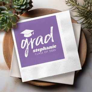 Modernes Graduate Custom Trendy Grad - Lila Serviette
