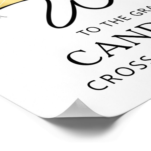 Modernes Graduate Einfache Skripte Willkommen 4 Fo Poster (Ecke)