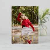 Modernes Graduate Foto Abschluss Ankündigung FOIL (Stehend vorne)