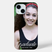 Modernes Graduate Foto Custom 2025 Abschluss Case-Mate iPhone Hülle (Rückseite)