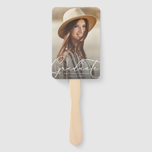 Modernes Graduate Foto Einfache Skripte Fächer (Rückseite)