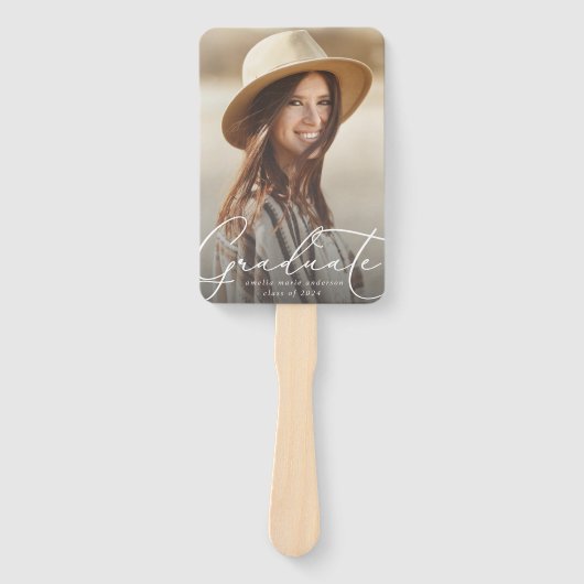 Modernes Graduate Foto Einfache Skripte Fächer (Vorderseite)