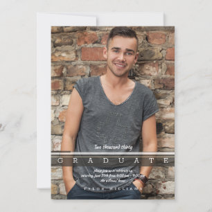 Modernes Graduate Foto Einladung