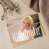 Modernes Graduate Foto Einladung nach Maß Postkarte