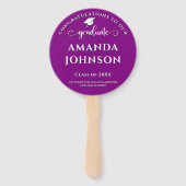 Modernes Graduate Foto Lila Abschluss Fächer (Rückseite)