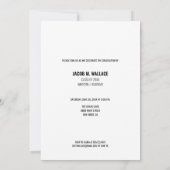 Modernes Graduate Foto Party Einladung (Rückseite)