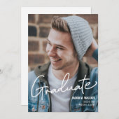 Modernes Graduate Foto Party Einladung (Vorne/Hinten)