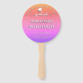 Modernes Graduate Foto Rosa Lila Abschluss Fächer (Rückseite)