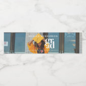 Modernes Graduate Foto Wasserflaschenetikett (Einzelnes Label)