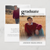 Modernes Graduate Grad 2 Foto Abschluss Ankündigung (Vorne/Hinten)