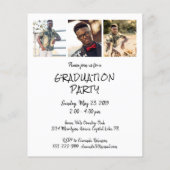 Modernes Graduate Hand Letter 4 Foto Party Einladu (Rückseite)