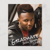 Modernes Graduate Hand Letter 4 Foto Party Einladu (Vorderseite)