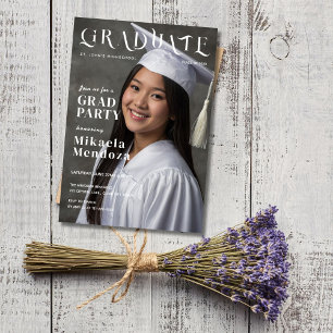 Modernes Graduate Magazine Cover Inspirierter Absc Einladung
