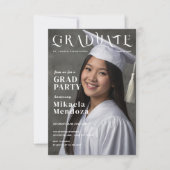 Modernes Graduate Magazine Cover Inspirierter Absc Einladung (Vorderseite)