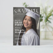 Modernes Graduate Magazine Cover Inspirierter Absc Einladung (Stehend Vorderseite)