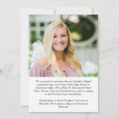 Modernes Graduate Royal Blue 5 Foto Script Ankündigung (Rückseite)