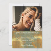 Modernes Graduate Sage Green Foto Abschluss Dankeskarte (Rückseite)