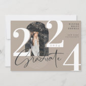 Modernes Graduate Script 2022 Concentric Arch Foto Einladung (Vorderseite)