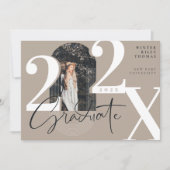 Modernes Graduate Script 2022 Concentric Arch Foto Einladung (Vorderseite)