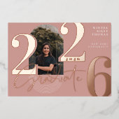 Modernes Graduate Script 2025 Concentric Arch Foto Folieneinladung (Vorderseite)