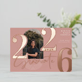 Modernes Graduate Script 2025 Concentric Arch Foto Folieneinladung (Stehend vorne)