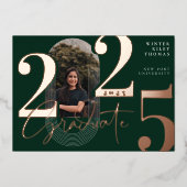 Modernes Graduate Script 2025 Concentric Arch Foto Folieneinladung (Vorderseite)
