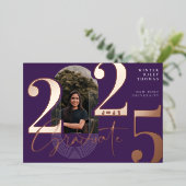 Modernes Graduate Script 2025 Concentric Arch Foto Folieneinladung (Stehend vorne)