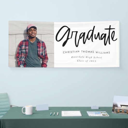Modernes Graduate Script-Foto Banner (Messe)