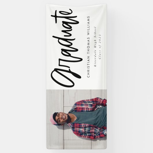 Modernes Graduate Script-Foto Banner (Vertikal)
