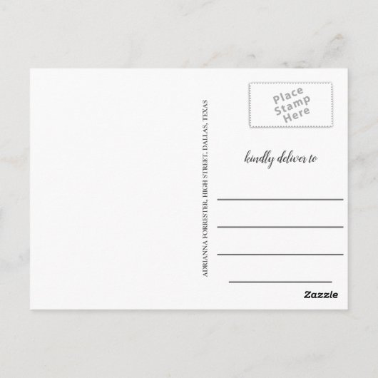 Modernes Graduate Script Save the Date Foto Postkarte (Rückseite)